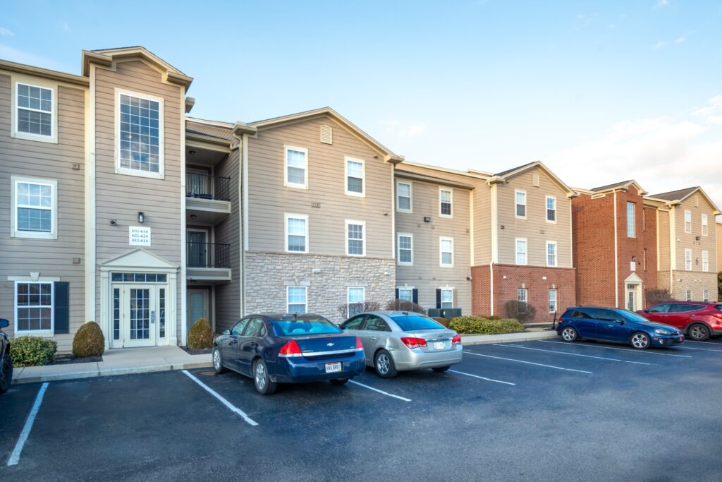 exterior view of apartment buildings