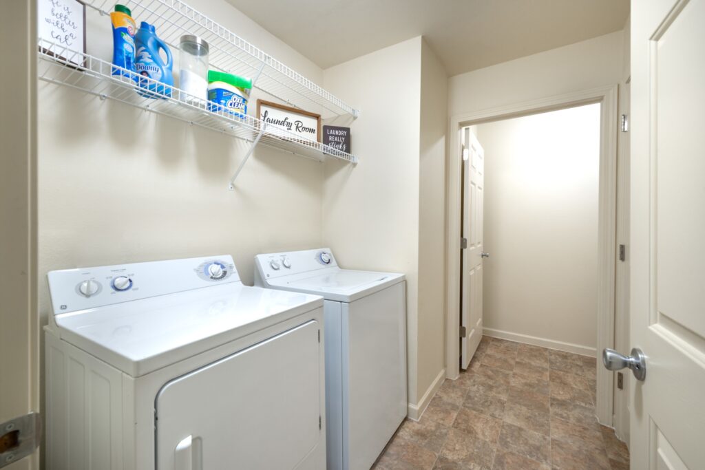 Laundry room with washer and dryer